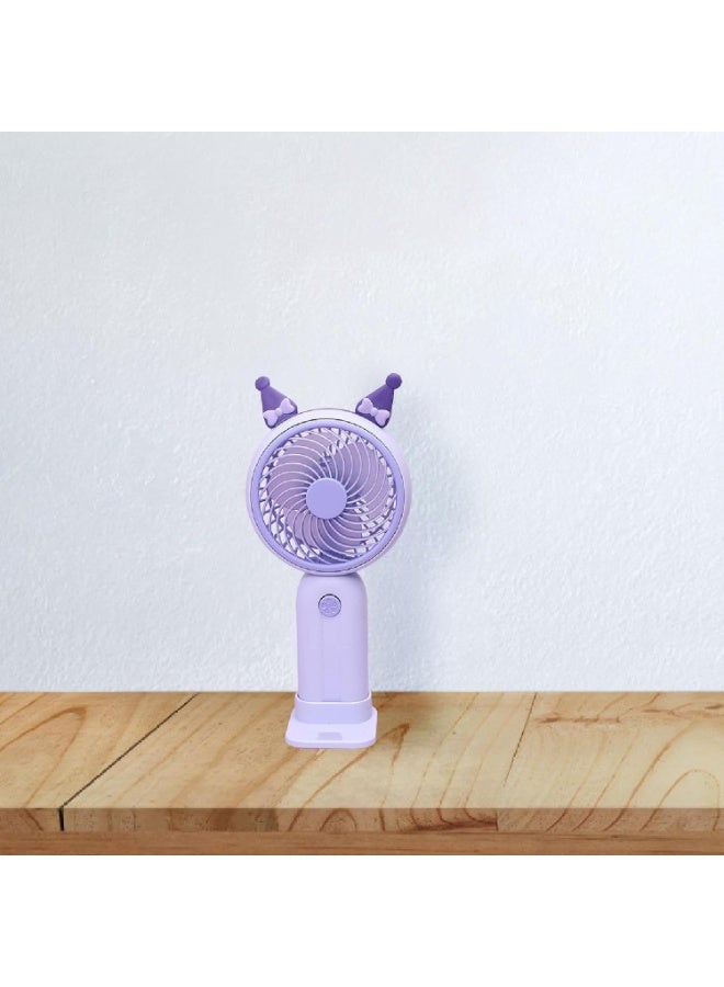 Raxoom Portable Mini Handheld Fan USB Rechargeable Battery Operated Ideal for Makeup Travel Indoor Outdoor Use for All Ages Purple - Image 2