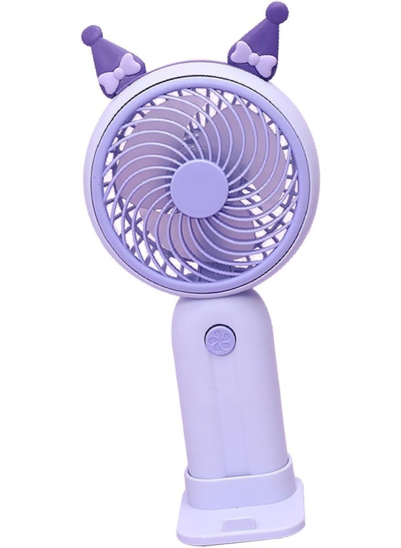 Raxoom Portable Mini Handheld Fan USB Rechargeable Battery Operated Ideal for Makeup Travel Indoor Outdoor Use for All Ages Purple - Image 5