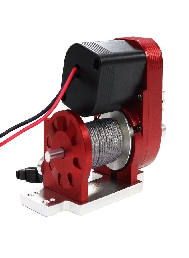 FACCNOY 1/10 Simulated 8274 Vertical Winch Aluminum 6-12.4V 50lbs Load Capacity for RC Crawler AXIAL SCX10 TRX4 RC4WD Upgrade Part (Red) - Image 5