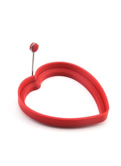 Thickened Silicone Egg Frier Creative Kitchenware Egg Mold Heart-shaped Flower Fried Egg Mold Cake Baking Mold-Color:Love (Red)