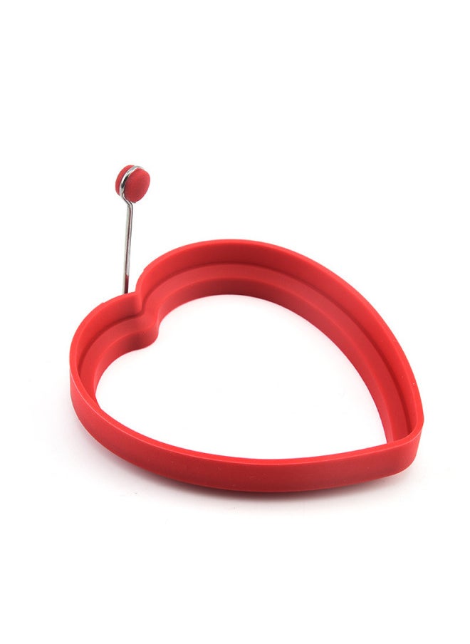 Generic - Thickened Silicone Egg Frier Creative Kitchenware Egg Mold Heart-shaped Flower Fried Egg Mold Cake Baking Mold-Color:Love (Red) - Image 1