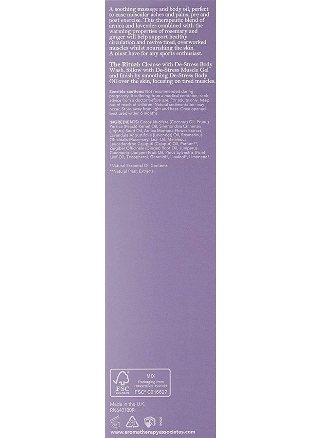 Aromatherapy Associates زيت الجسم المضاد للتوتر. مزيج فاخر من الزيوت لتخفيف الآلام وترطيب البشرة. - Image 3