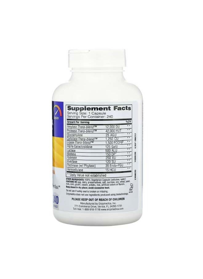 ENZYMEDICA Digest Complete Enzyme Formula 240 Capsules  - Image 2