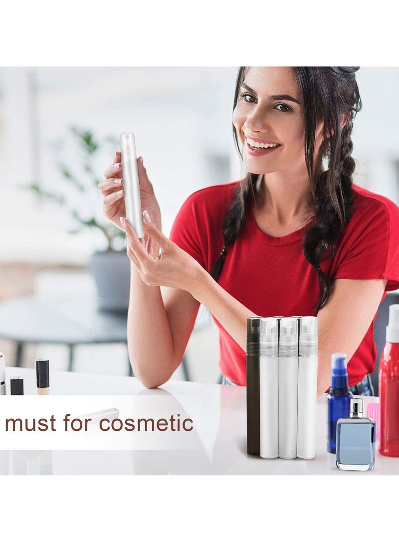 Spray Bottle Perfume Bottle Refillable Mist Plastic Mini Spray Bottle Portable Empty Perfume Bottle Atomizer for Travel Fragrance Makeup Tool 20 Pieces 10ml (Black and White) - Image 5