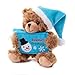Plushland Mocha Bear Glittering Xmas Gift Card Holder Stuffed Animal Plush Toys with Christmas Card Slot Festive Holiday Toy Gift for Xmas Celebration 6 Inch Baby Blue - Image 4