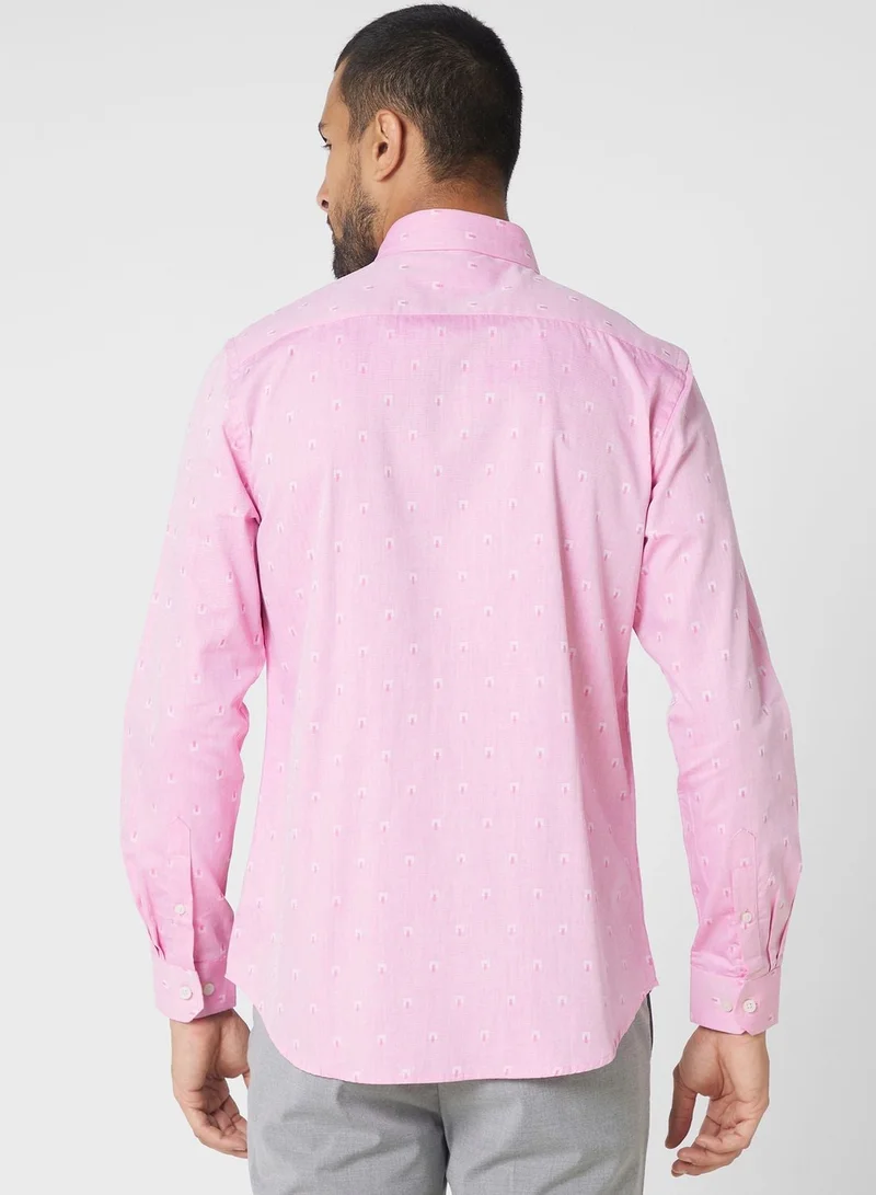 توماس سكوت قميص رسمي كلاسيكي قطن نقي بتصميم ذاتي بقصة ضيقة