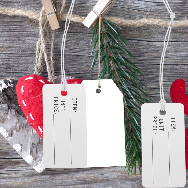 Small Labels for Jewelry, Blank Writable Tags with Strings for Customization - Image 3