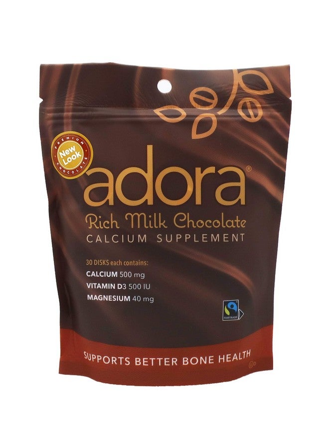 Adora Calcium Supplement Fairtrade Milk Chocolate Single Pack 30 Ct - Image 2