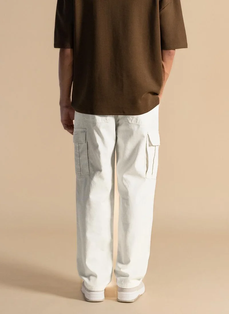 شايبس STRAIGHT FIT DENIM CARGO TROUSERS
