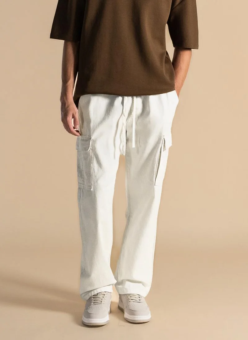 شايبس STRAIGHT FIT DENIM CARGO TROUSERS