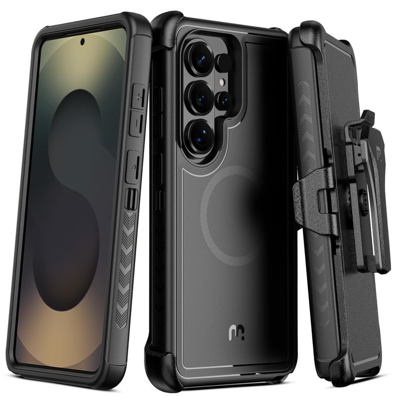 M MYBAT PRO for Samsung Galaxy S26 Ultra Case with Belt Clip Holster,Heavy Duty Protection Case for Galaxy S26 Ultra,Anti-Drop,Shockproof Cover,with 360Â°Rotating Kickstand Black - Image 1