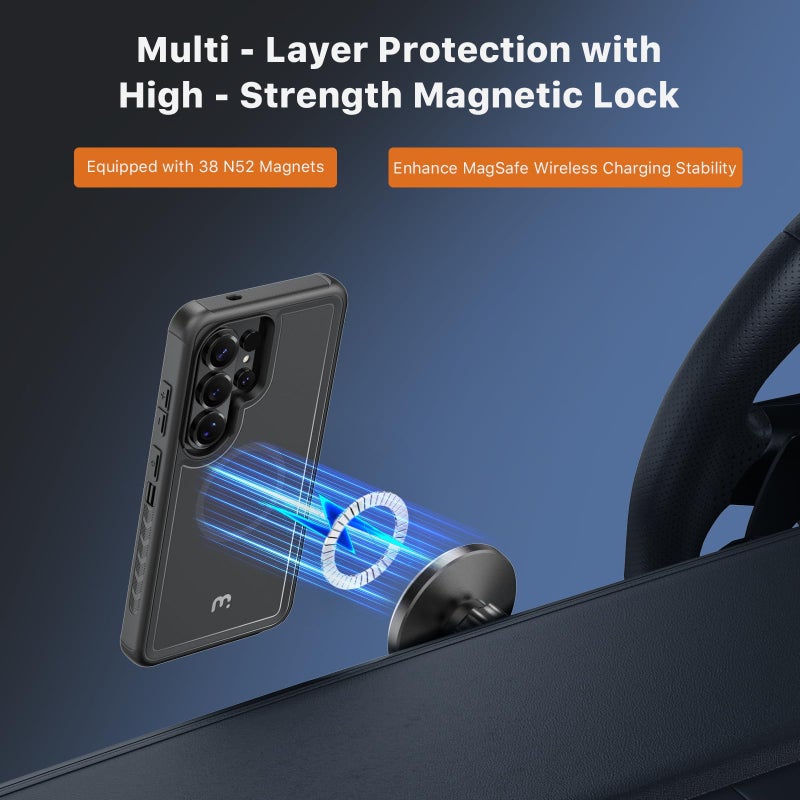 M MYBAT PRO for Samsung Galaxy S26 Ultra Case with Belt Clip Holster,Heavy Duty Protection Case for Galaxy S26 Ultra,Anti-Drop,Shockproof Cover,with 360Â°Rotating Kickstand Black - Image 4