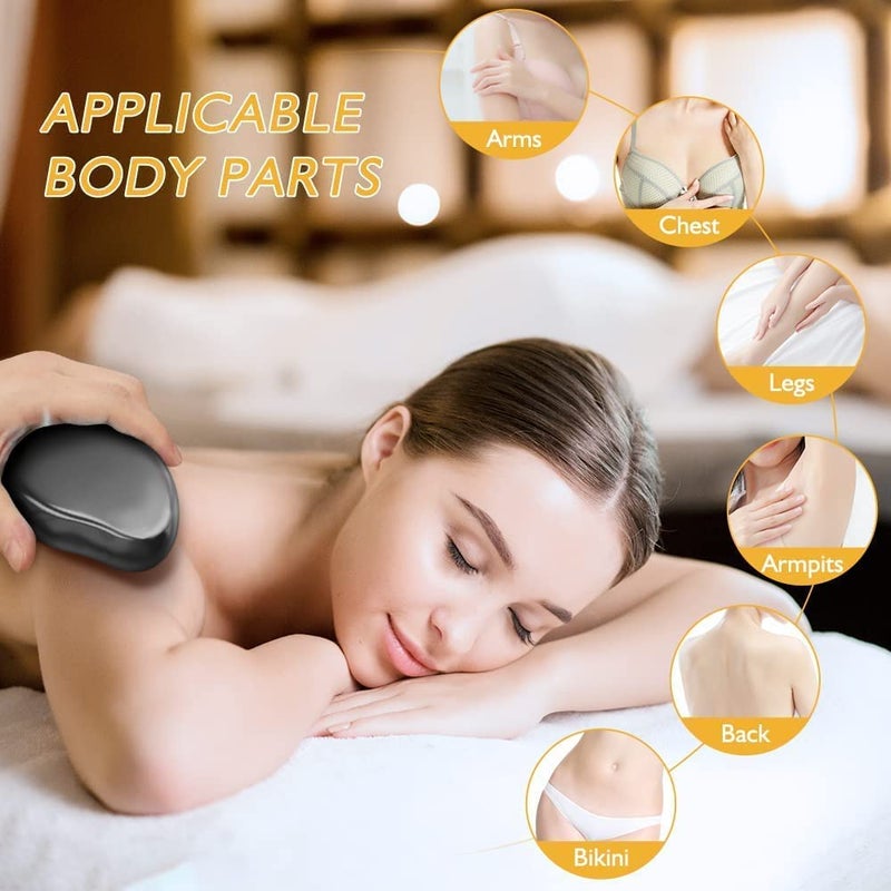 Delicate Crystal Hair Eraser,Crystal Hair Remover,Portable Magic Hair Remover For Arms Legs Back,Painless Hair Removal For Women Apply To Any Part Of The Body,Wax, Pack Of 1 - Image 3