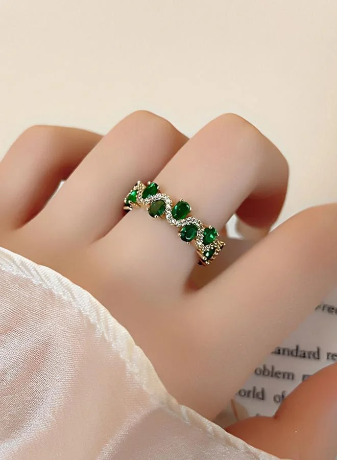 Take Two  Gold Tone Embellished Ring for Women | Best Price UAE