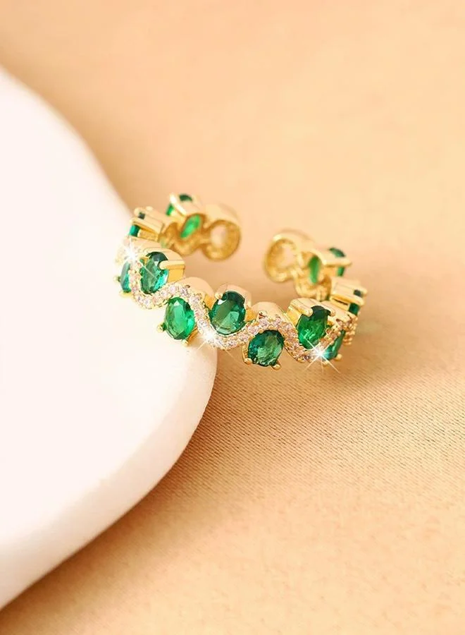 Take Two  Gold Tone Embellished Ring for Women | Best Price UAE