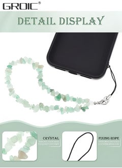 GROIC Phone Charms/ Chain Strap for Women Girls, Handmade Bohemian Style Cell Phone Case Lanyard Wrist Strap, Natural Gemstone Charms for Keychain  - Image 4