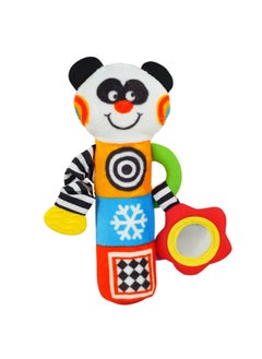 Generic Lala Children's Cartoon Cloth Toy Cute Animal Early Education Plush Baby Toy Hand Stick-Color:Little Panda Shaker  - Image 1