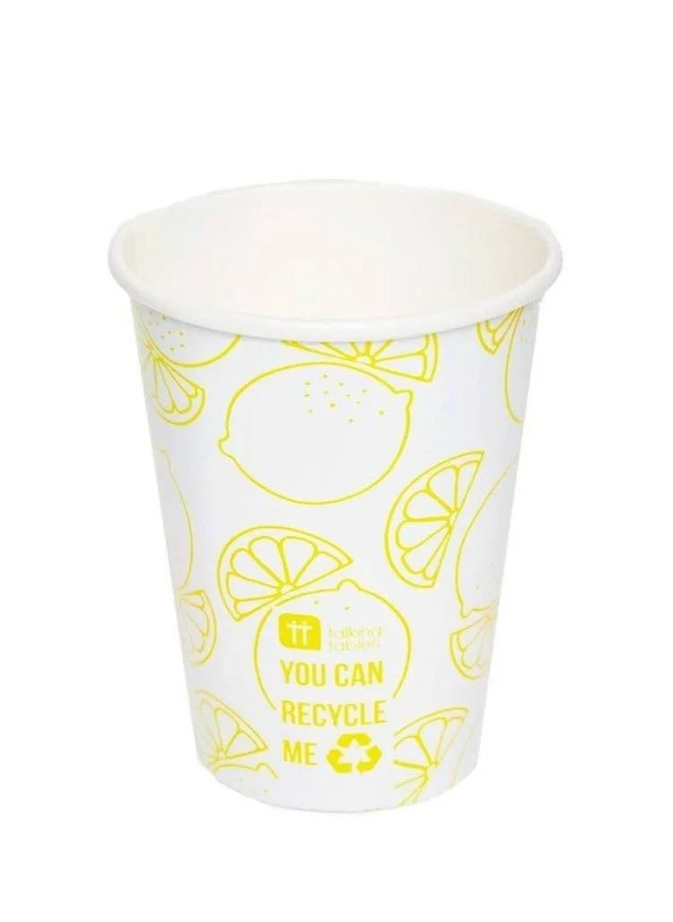 Talking Tables Recyclable Lemon Paper Cups - 8 Pack