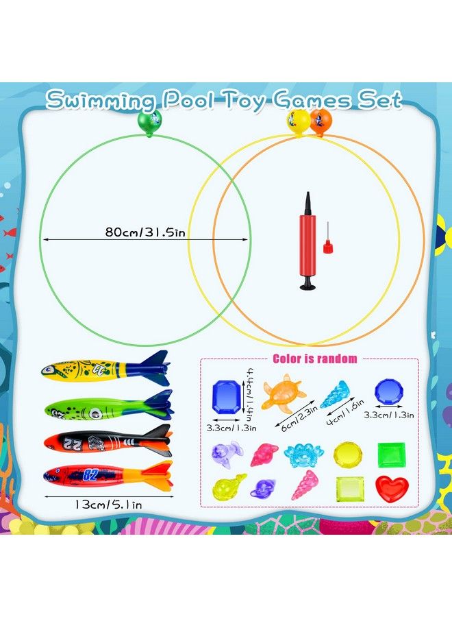 SelfTek 25 Pcs Swim Through Rings For Pool Pool Games Diving Toys Rings For Kids Age 312 Sports Underwater Training Swimming Pool Accessories For Kids Teens Adults - Image 5