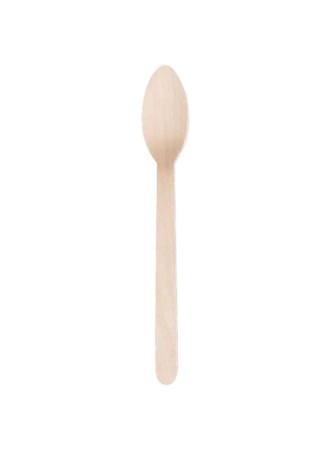 corepac A-Grade Wooden Disposable Spoons (50 Pcs) | Premium Eco-Friendly, Biodegradable & Compostable Cutlery | Smooth Finish Dessert & Ice Cream Spoons for Parties, Weddings, Picnics & Daily Use - Image 3