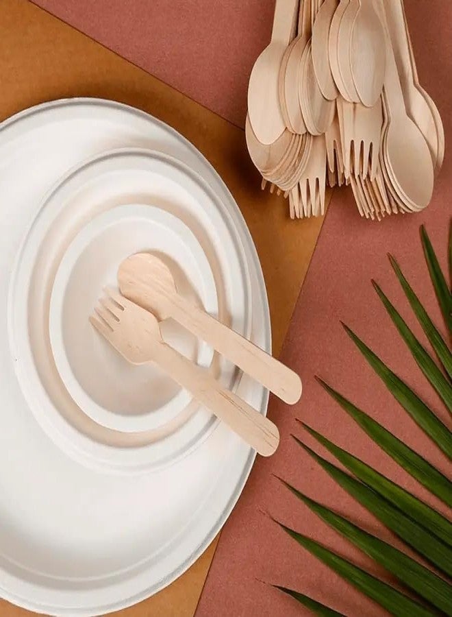 corepac A-Grade Wooden Disposable Spoons (50 Pcs) | Premium Eco-Friendly, Biodegradable & Compostable Cutlery | Smooth Finish Dessert & Ice Cream Spoons for Parties, Weddings, Picnics & Daily Use - Image 5