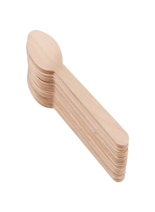 corepac A-Grade Wooden Disposable Spoons (50 Pcs) | Premium Eco-Friendly, Biodegradable & Compostable Cutlery | Smooth Finish Dessert & Ice Cream Spoons for Parties, Weddings, Picnics & Daily Use - Image 4