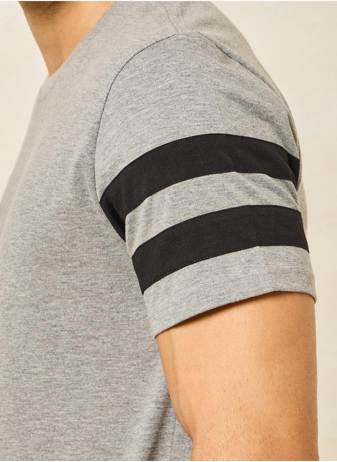 Striped Sleeves Detail T-Shirt & Shorts Set - pzsku/Z558828F33B1BEA6B9502Z/45/_/1720784622/79ce998b-f085-4c8b-b659-80ba5998a18b