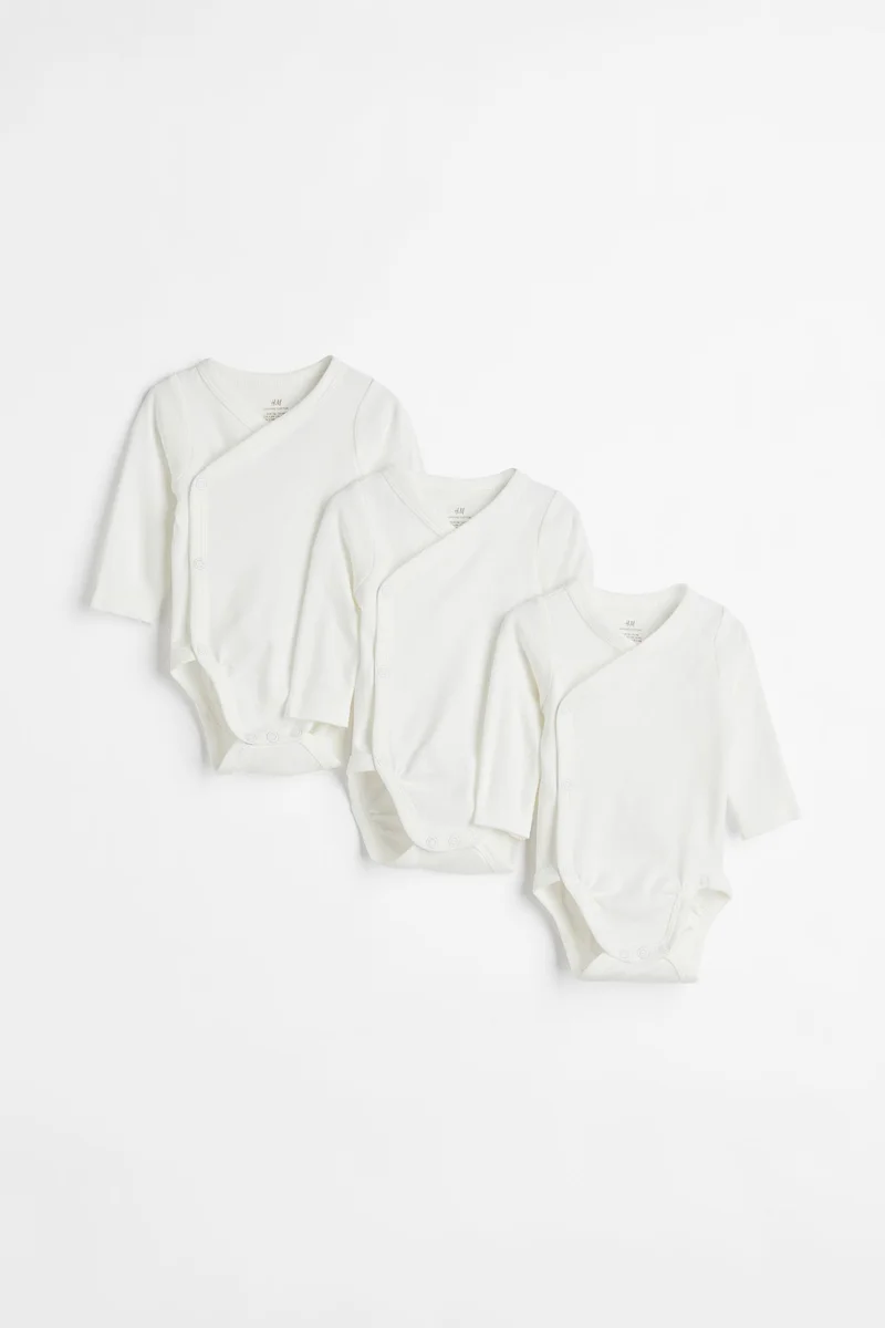 H&M 3-pack long-sleeved bodysuits