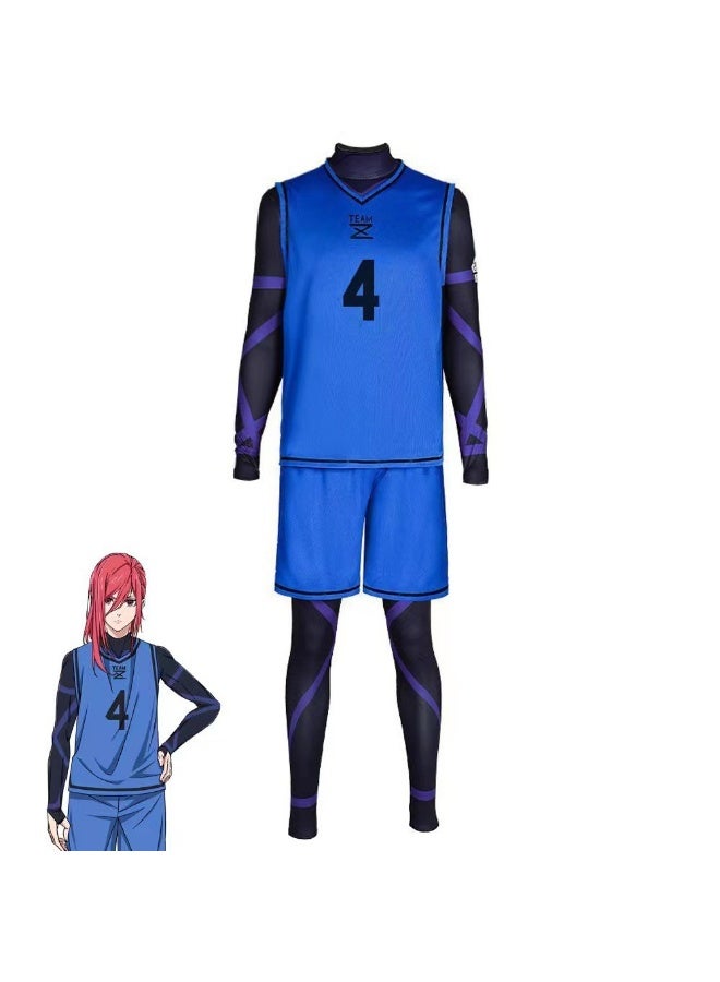 NIBEMINENT Anime Cosplay costume sets, sportswear, blue lock sportswear, school Halloween costumes - Image 1