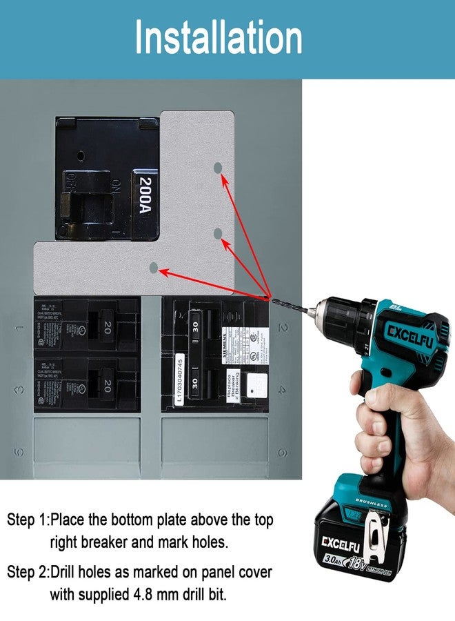 XMK Generator Interlock Kit Compatible with Siemens or Murray 150 or 200 Amp Panels, 7/8-1 1/4" Spacing Between Main and Branch Breakers - Image 4