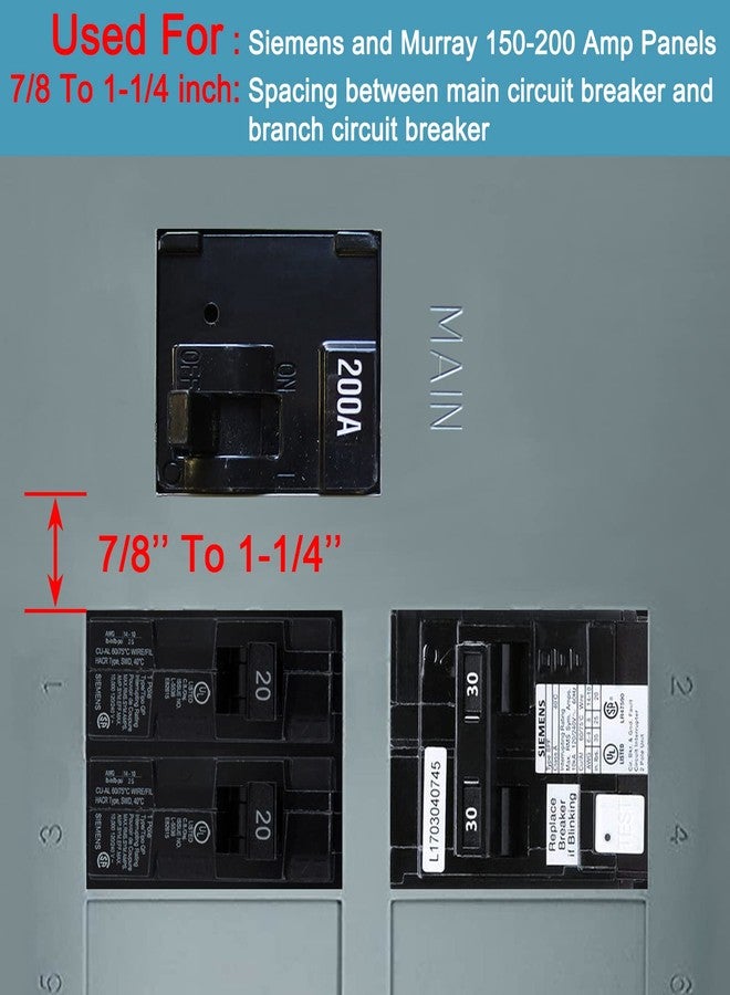 XMK Generator Interlock Kit Compatible with Siemens or Murray 150 or 200 Amp Panels, 7/8-1 1/4" Spacing Between Main and Branch Breakers - Image 3