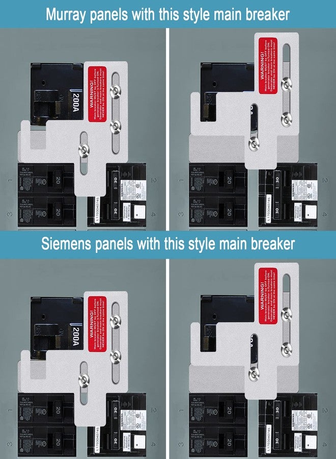 XMK Generator Interlock Kit Compatible with Siemens or Murray 150 or 200 Amp Panels, 7/8-1 1/4" Spacing Between Main and Branch Breakers - Image 2