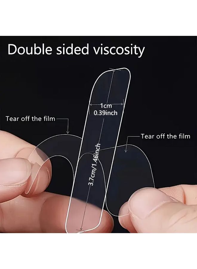 60 قطعة شريط لاصق مزدوج الجوانب قابلة لإعادة الاستخدام مقاوم للماء قابل للإزالة شرائط تثبيت غير مرئية - Image 4