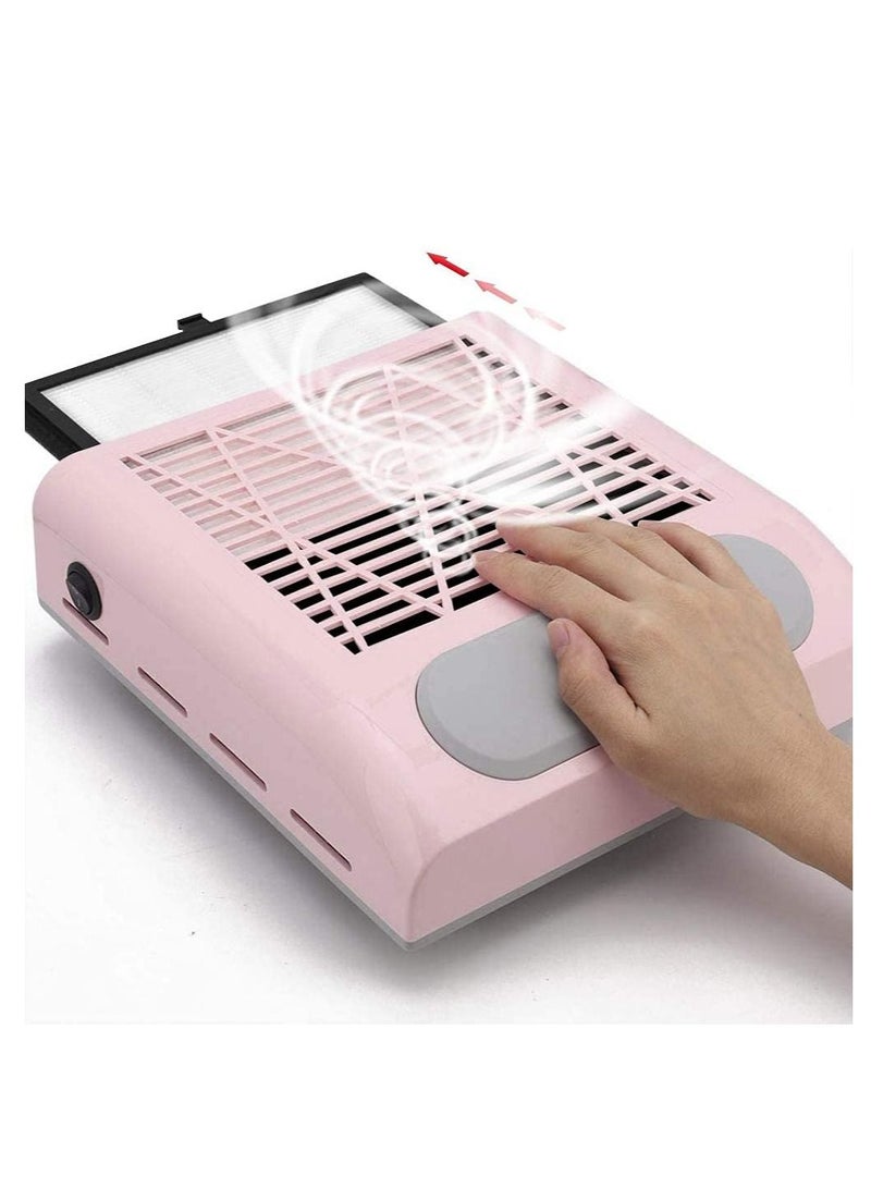 SYOSI 80W Powerful Suction Nail Dust Cleaner for Dip Powder Acrylic Polygel Nails-Electric Nails Filter for Manicure Pedicure When Using the Nail Drill Nail File Buffer - Image 1