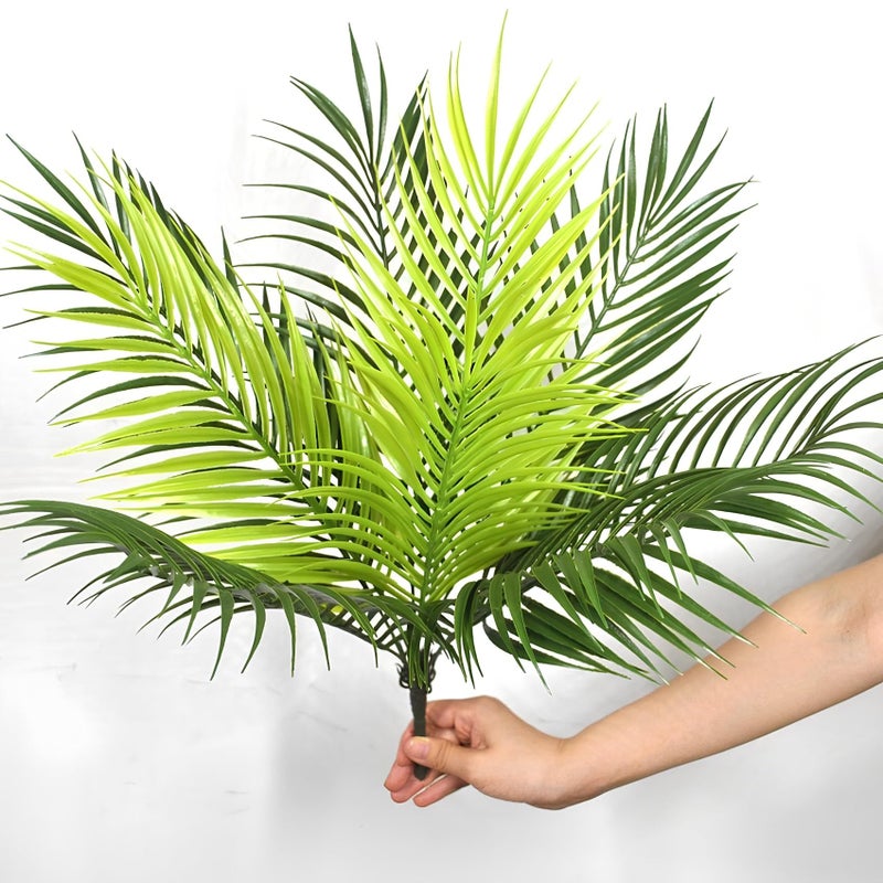 PulGos Areca Artificial Plants Without Pot| 50 cm Tall, 9 Branches in Light Green Artificial Flora | Elegant Faux Flora for Interior, Home, and Office Decor | Stylish Ornamental shrubs for Any Space - Image 5