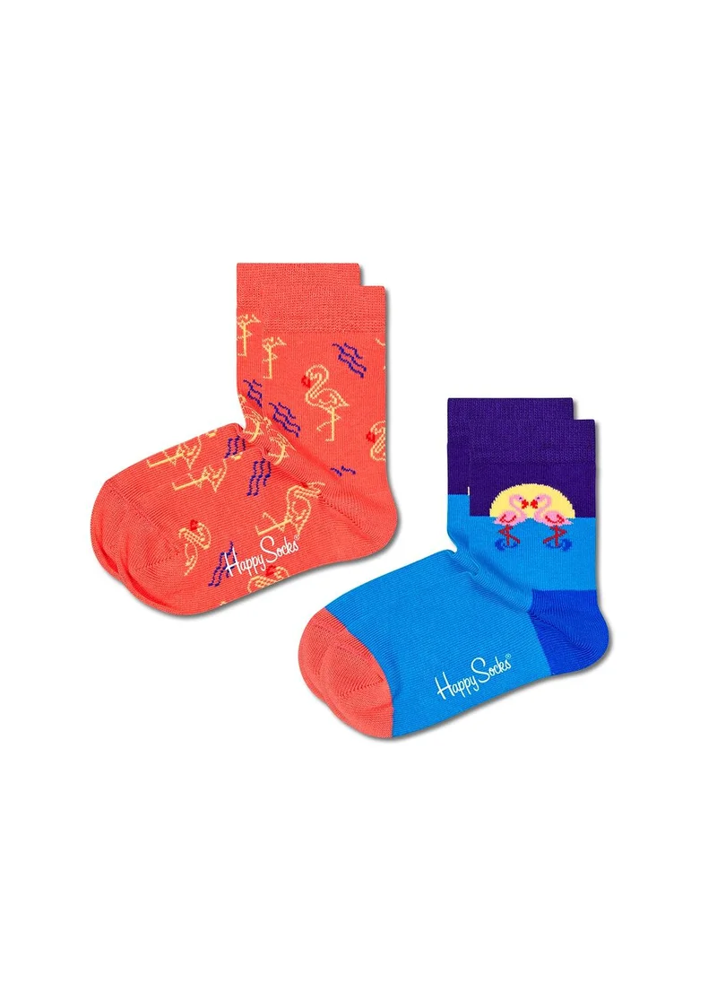 هابي سوكس 2-PACK KIDS FLAMINGO SOCKS
