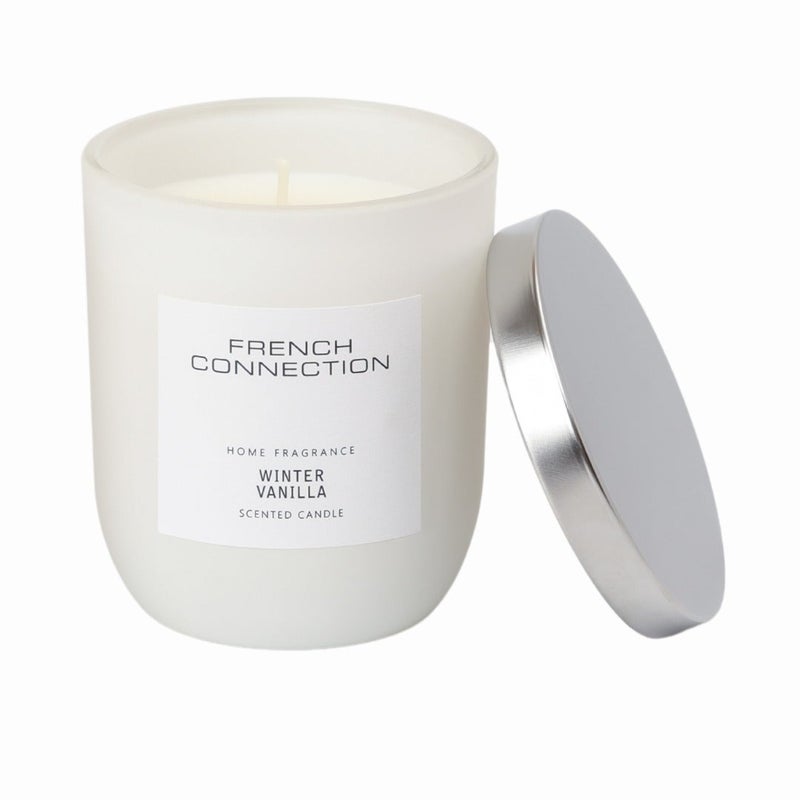 French Connection Jar Candle Scented Winter Vanilla - 158G, 1-wick | Burn Time - 30hrs | Black & White Collection| Perfect for Gifting, Home Décor, Parties & Room Perfuming | Ideal for Living room and Office Décor - Image 3