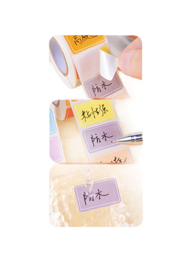 Nvv Label Stickers, 5 Rolls, 2500 Pieces In Total, 25*15Mm, Self-Adhesive Stickers, Handwritten, Self-Adhesive Classification, Paper-Taking, Name Stickers, Price Tags, Sticky Notes, Bl-06J, Colorful - Image 2