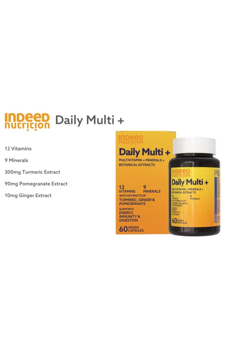 إنديد كبسولات متعددة يومية، 60 كبسولة، فيتامينات متعددة ومعادن للطاقة والمناعة والهضم - Image 2