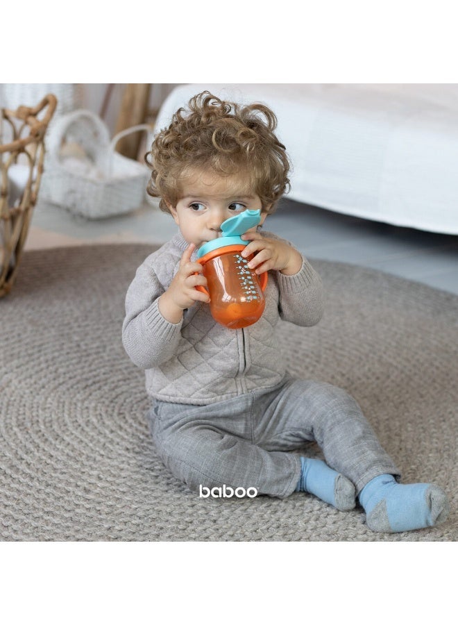 Baboo كوب مع شفاطة سيليكون وكرات وزن - برتقالي - 300 مل - 9 أشهر وما فوق - Image 4