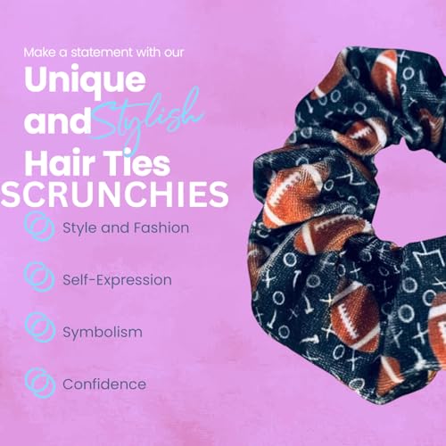 Infinity Collection Football Hair Accessories, Premium Velvet Football Scrunchie, Football Gift for Women, Teens and Girls - Image 5