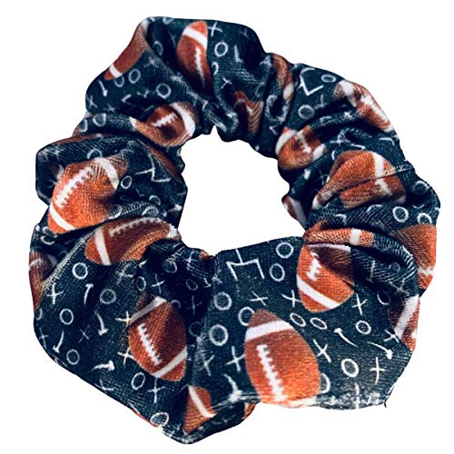 Infinity Collection Football Hair Accessories, Premium Velvet Football Scrunchie, Football Gift for Women, Teens and Girls - Image 1
