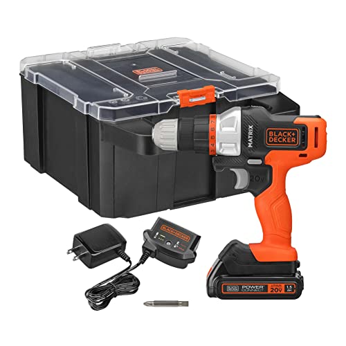 BLACK+DECKER BLACK+DECKER MATRIX 20V MAX* Drill Kit with Storage Case (BDCDMT120CSTFF) - Image 1