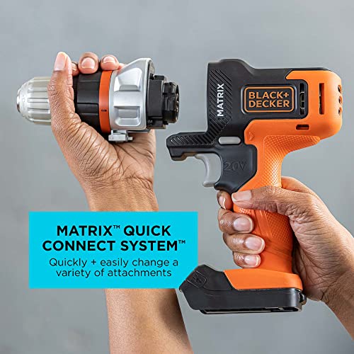 BLACK+DECKER BLACK+DECKER MATRIX 20V MAX* Drill Kit with Storage Case (BDCDMT120CSTFF) - Image 4