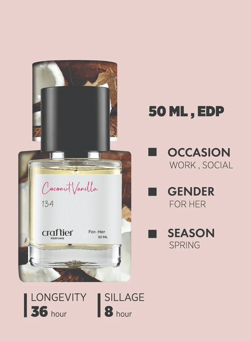 Craftier Perfume Inspired-Alien-God'ess COCONUT VANILLA - Inspired of-ALIEN GOD'DESS, Eau De Parfum for Women - 50ml, Long Lasting Sweet Fragrance Upto 36 Hrs, Travel Size Women's Perfume for Women | Best Price UAE