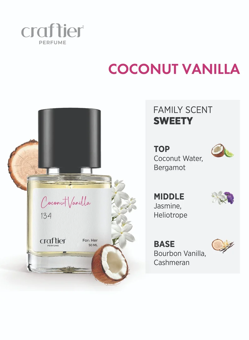 Craftier Perfume Inspired-Alien-God'ess COCONUT VANILLA - Inspired of-ALIEN GOD'DESS, Eau De Parfum for Women - 50ml, Long Lasting Sweet Fragrance Upto 36 Hrs, Travel Size Women's Perfume for Women | Best Price UAE