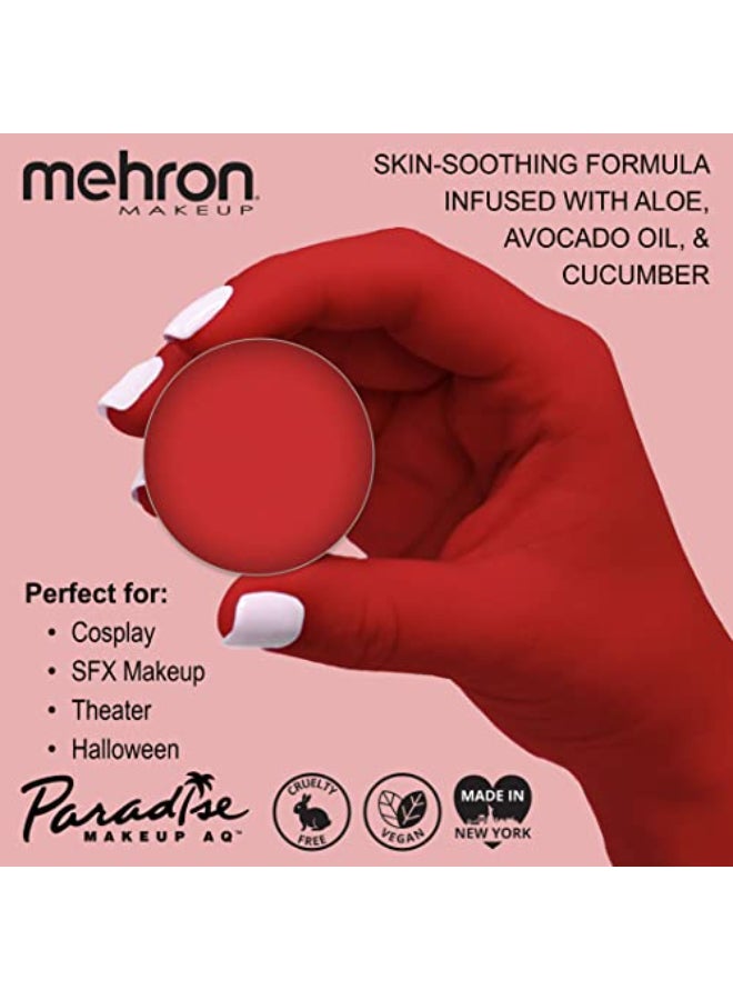 Mehron Makeup Paradise Makeup AQ Refill Size Stage Screen Performance Face Body Painting Beauty Cosplay and Halloween Water Activated Face Paint Body Paint 25 oz 7 ml BEACH BERRY - Image 4