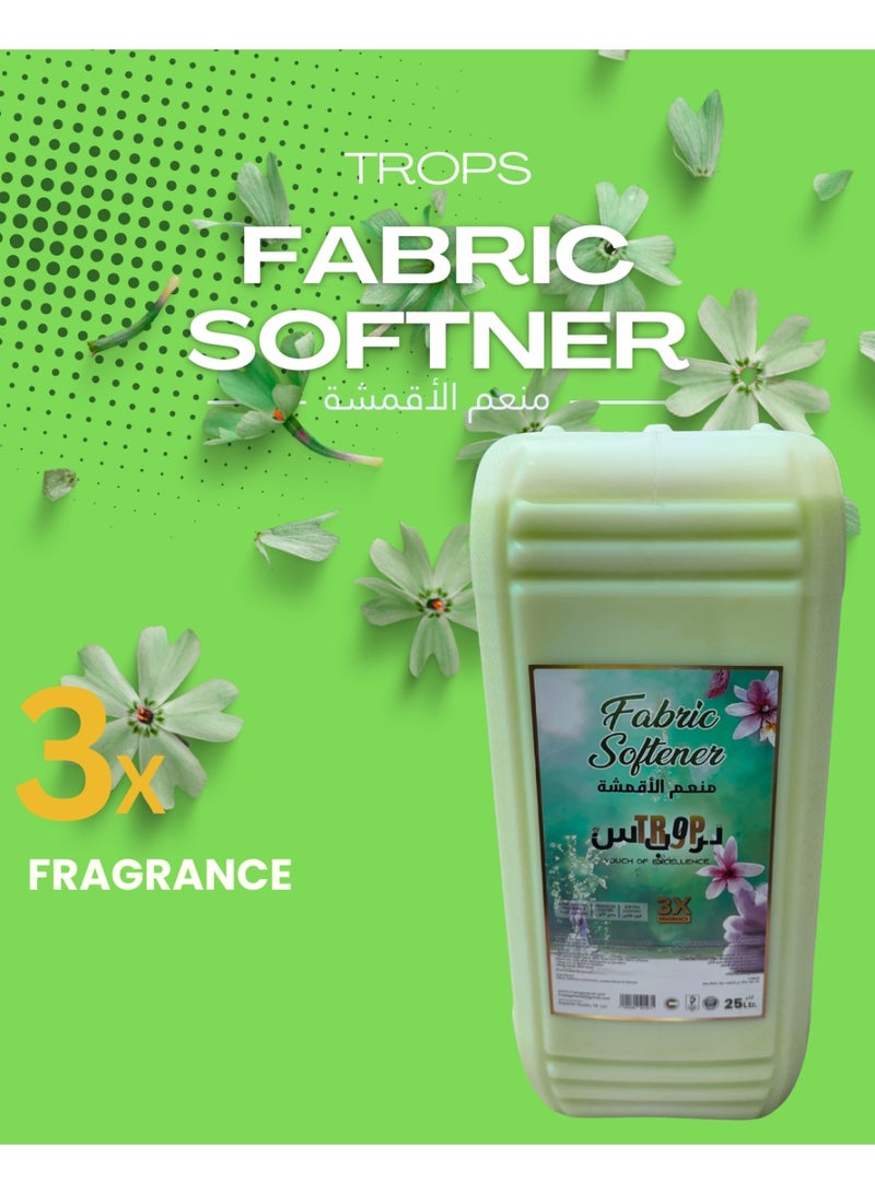 TROPS GREEN Fabric Softener, 3X Concentrated Formula, Floral Scent , 25 L - Image 2