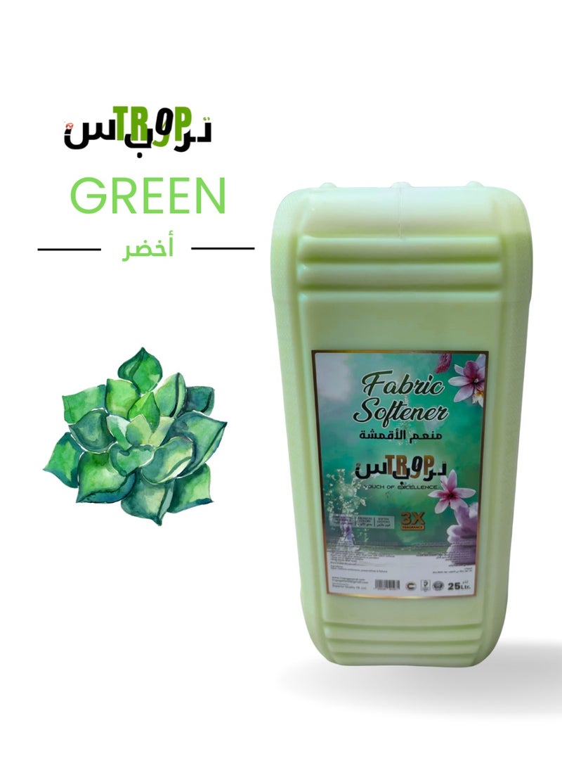 TROPS GREEN Fabric Softener, 3X Concentrated Formula, Floral Scent , 25 L - Image 1