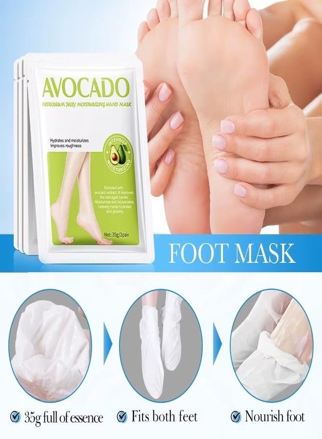 JOMTAM Avocado Petroleum Jelly Moisturizing Foot Mask, Intensive Moisturizing, Hydrates and Improves Roughness, 35g/1 Pair - Image 2